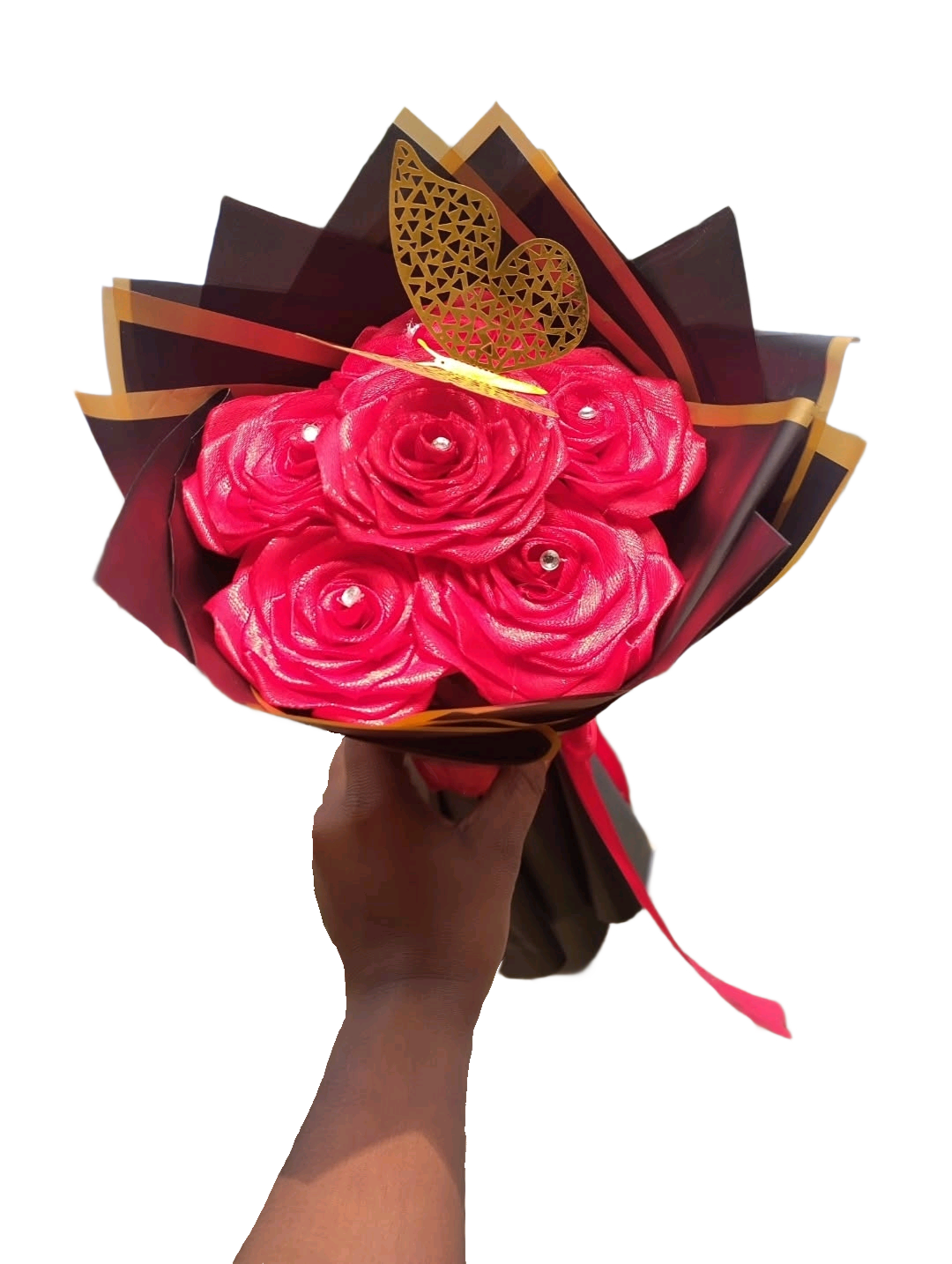 Red Rose Ribbon Bouquet