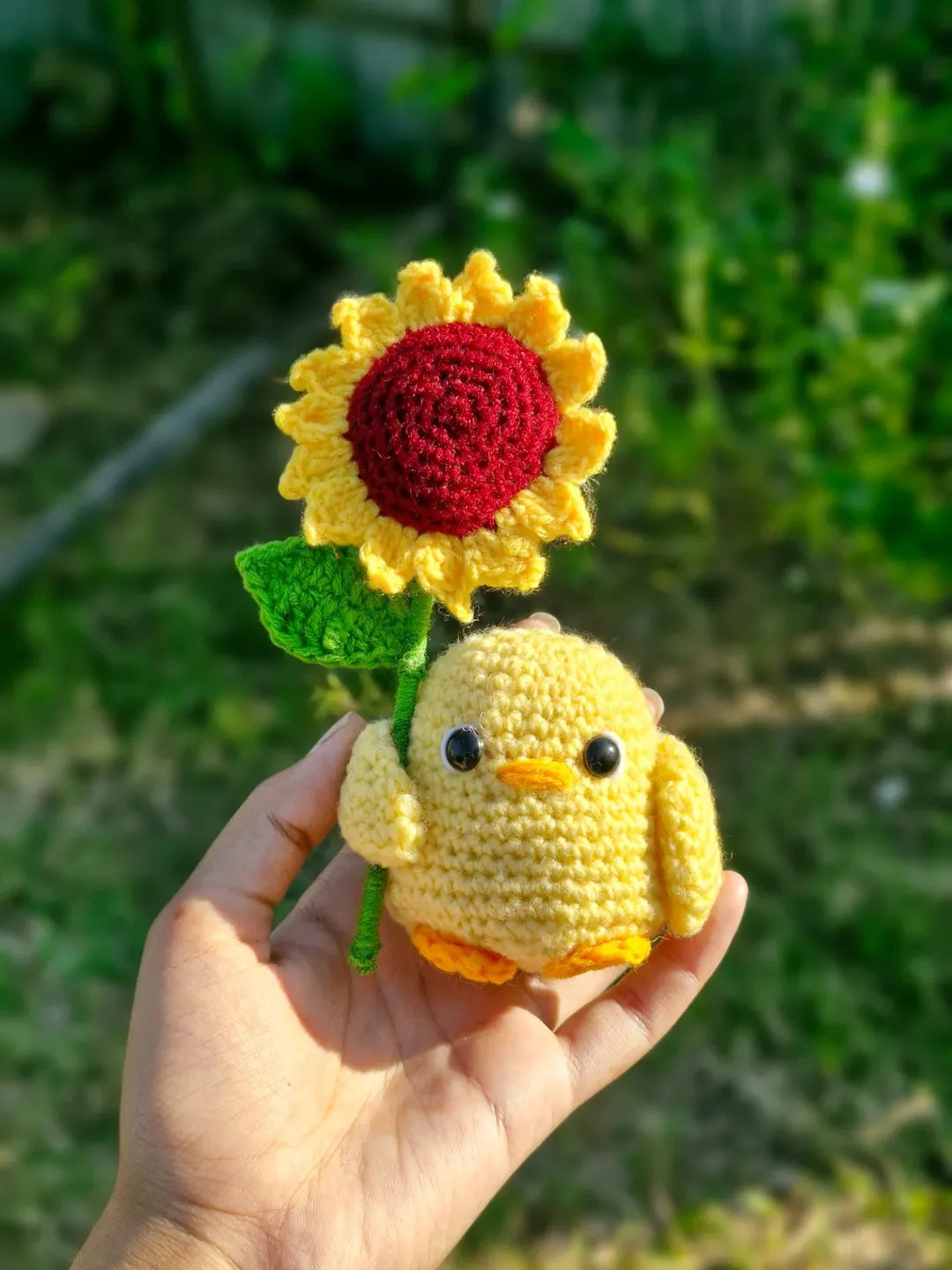 Handmade Crochet Sunflower Chick