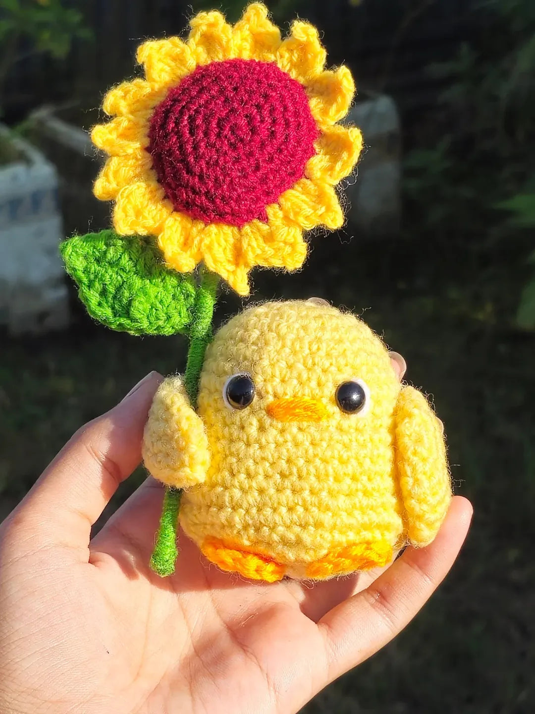 Handmade Crochet Sunflower Chick
